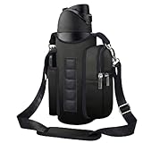 AUPET Magnetic Gym Bag for Men Women, Small Gym Bag Organizer, Crossbody Water Bottle Carrier Holder Fits 18-40oz for Workout (Gradient Charcoal_Black)