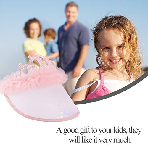 KESYOO Rosa Viseira de Sol Chapéu Cap Esporte Ao Ar Livre Chapéu de Proteção Uv Com Coroa Praia Chap