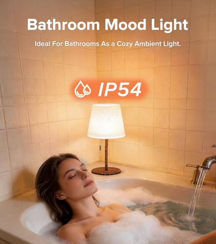keysays Shower Lamp 5400mAh Cordless Rechargeable Table Lamp for Bathroom - image 2