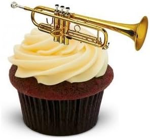 Trumpet - Standups 12 Edible Standup Premium Wafer Cake Toppers