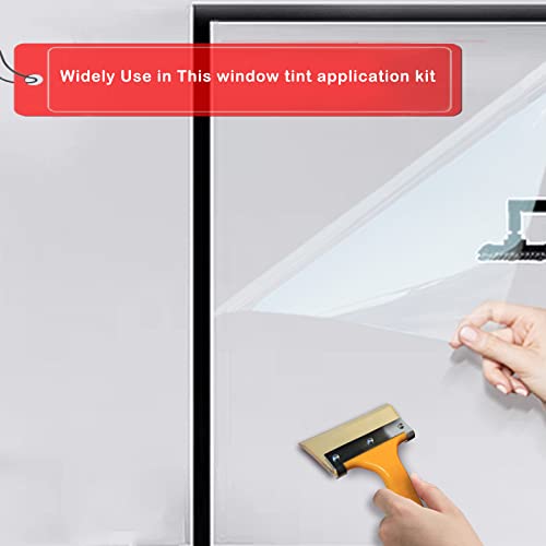 Application Tool For Window Security Film - Small Squeegee, Shackcom Polyurethane Window Tint Squeegee For Car, Glass, Mirror, Shower, Auto, Windows – Yellow #TOP5