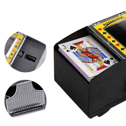 Embaralhador Automático De Cartas Misturador Para Uno Baralho Truco Poker Para 2 Baralhos