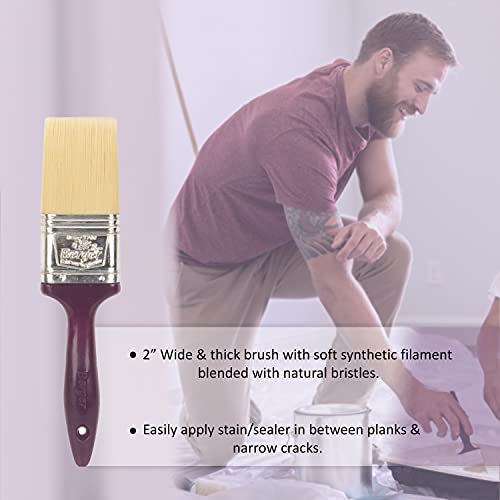 Image of Berger 2 Inch Paint Brush for Wall, Doors & Windows | Premium Soft Bristle Brush for Oil & Water Based Paints | Easy Application | Durable, Thick Bristles | Smooth Finish | DIY & Pro Use