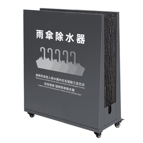 FVTVHEV 傘しずく取り 商用傘乾燥スタンド 雨傘除水器 金属材質 防雨 防錆 吸水傘立て 吸水性が高い 底部にキャスター付き 移動が容易 ブレーキ付き 乾燥傘立て 様々な場面での使用に適しています(グレー1)