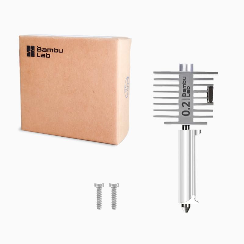 A1/A1 Mini 3D Printer Hotend Bambulab Original with 0.2mm Nozzle Stainless Steel for Bambu Lab A1 Series 3D Printer Accessories