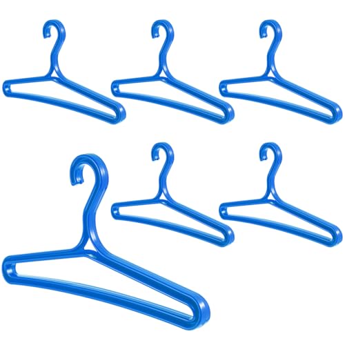 FoldTier Wetsuit Hangers for Scuba Diving & Surfing - Heavy-Duty Drysuit Hanger with Wide Shoulder Design - PP Plastic for Drying & Storage(6 Packs Blue)