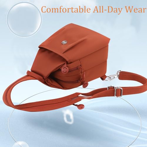 Attimeperiod Waterproof 2-Way Commuter Bag, Waterproof Oxford Large Capacity Convertible Shoulder Travel Bag (Orange)3