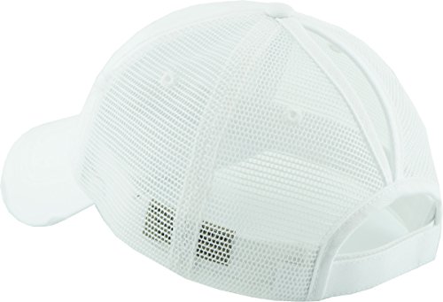 Image of Classic Plain Ponytail Messy High Bun Headwear Adjustable Cotton Trucker Mesh Glitter Hat Baseball Cap