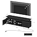 Rolanstar TV Stand with Power Outlet & LED Lights, Modern Entertainment Center for 32/43/50/55/65 Inchs TVs, TV Table, Universal Gaming LED TV Media Stand with Large Storage Cabinet, Black