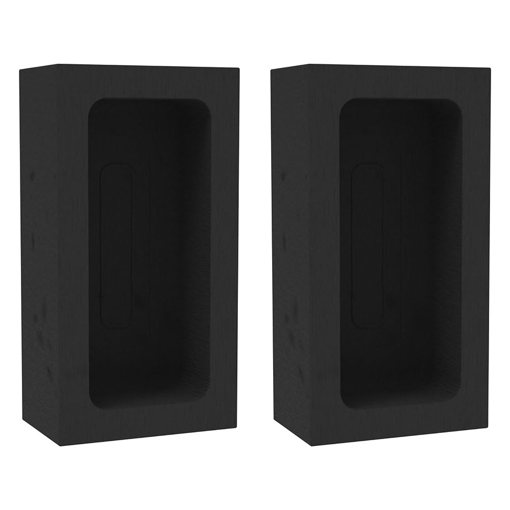 iFutniew2 Pieces 1kg Graphite Ingot Mold for Casting, Silver, Aluminum, Copper, Brass, Metal Fusion Refining Tools (4x2 X 1 Inch)