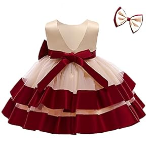3M-6T Baby Girl Ruffle Lace Backless Pageant Dress Toddler Tutu Gown Flower Tulle Party Dresses