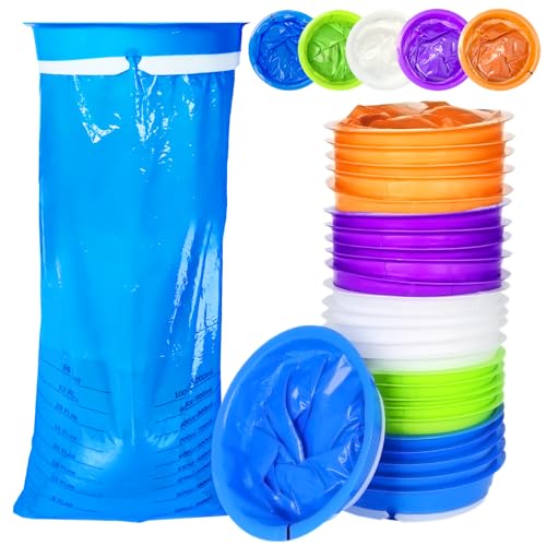YSWOVUO 50 Piezas Bolsas Vomito Coche 1000ml, Bolsas para Vómito de Alta Densidad, Portátiles Bolsas para Náuseas para Mareos Mujeres Embarazadas Conductores de Taxis