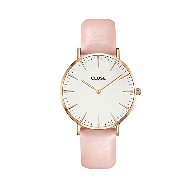 Cluse Damen-Armbanduhr Analog Quarz Leder