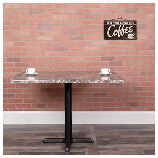 EMMA + OLIVER 30" x 60" Rectangular Gray Marble PVC Table Top