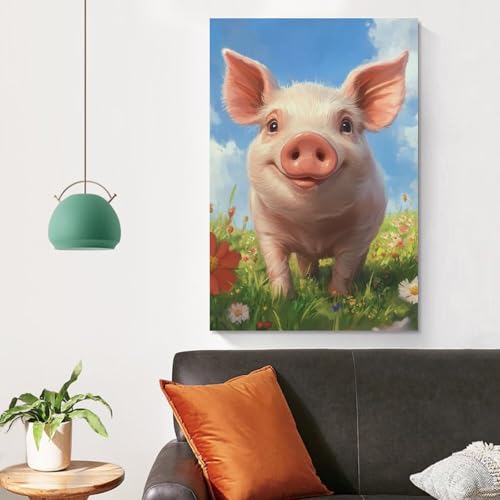 Impresiones lienzo de cerdo con acabado moderno para decoracion elegante 4
