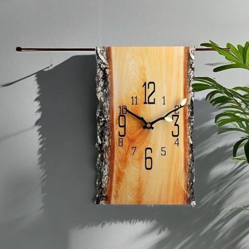 Horloge murale rectangulaire haut de gamme avec affichage annuel pour loft - 5