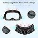 AMVR FC4 Verbesserte Face Cover Pad Facial Interface Kompatibel mit Meta/Oculus Quest 3 Zubehör, mit verstellbarem Drehknopf, mit PU Face Cushion Pad und Ice Silk Cotton (Besser für Halo Head Strap)