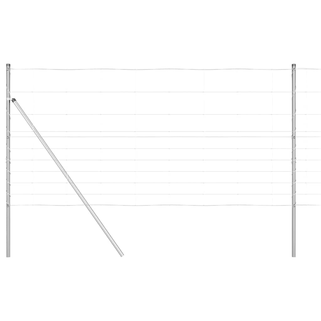 Galvanised Steel Fence Post 25 x 1.2 m Heavy Duty Outdoor Garden Barrier Kit with 26 Posts Weather Resistant Rectangular Design for Security Boundary Terrace Landscaping