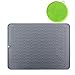 JZK Grey grande silicone tappetino scolapiatti 45 x 40 cm con Spugna Silicone, tappetino scolapiatti cucina per vaso piatti bicchieri vasellame