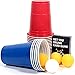 Upchase Zestaw 50 kufel do Beer Pong, czerwone plastikowe kubki na imprezę, 473 ml