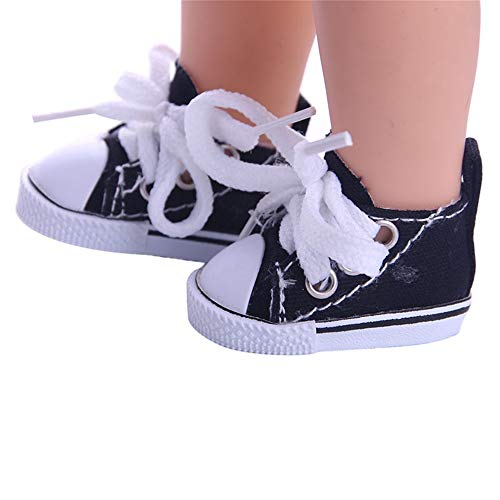 BSTCAR Puppenschuhe 5,5CM Mini Schuhe Klassische Sehr Klein Canvas Schuhe Stoff Schuhe Fingerspielzeug Puppen, Kind-Geschenk-Spielzeug