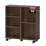 【Amazon.co.jp限定】アイリスオーヤマ 棚 キッチンワゴン カート 収納 収納棚 棚 おしゃれ ラック 調味料ラック おもちゃ キッチン 収納 棚 カート 本棚 幅60×奥行20×高さ65cm 取っ手 キャスター付き モカブラウン AZSYR-6020