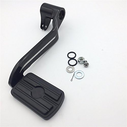 HTTMT MT280-015+216-052- Black Billet Rear Brake Lever Brake Pedal Foot Lever with Skull Foot Peg Airflow Compatible with 2014-later Touring Trike Road King Street Glide CVO Tri Glide FLHR