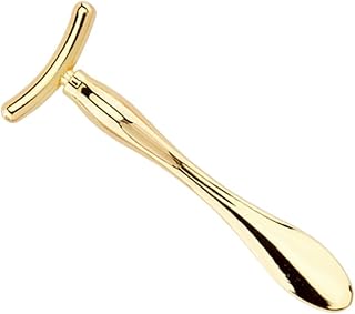 FOMIYES 2 Pçs Massageador Facial Ferramentas De Massagem Mini Espátula Colher Rolo De Olho Ferramenta De Massagem De Olho Inchado Colher De Beleza Dourada Espátula De Maquiagem Bastão De