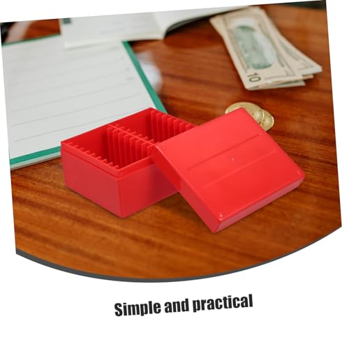 Caja para coleccionador de monedas Artibetter roja miniatura 6