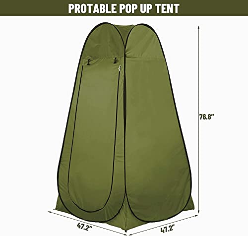 Pop Up Privacy Tent – Instant Portable Outdoor Shower Tent, Camp Toilet, Changing Room, Rain Shelter with Window – for Camping and Beach – Easy Set Up, Foldable with Carry Bag image 1