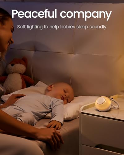 Image of CHICWAY Portable Sound Machine with AI Cry Detection for Baby Adult, Pink | 2026 Mom's Choice Awards, 18 Soothing Sound, Bluetooth Rechargeable White Noise Machine for Home Office, Nursery Light