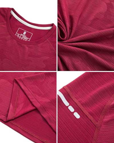 SUNTASY Men's Dry Fit Workout Shirts - Moisture-Wicking, Quick-Dry, 4-Way Stretch Premium Athletic Tees for Running & Sports
