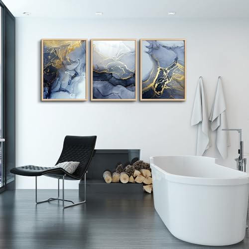 Natural Wood Framed Wall Art for Living Room Abstract Wall Decor for Bedroom Abstract Ink painting Wall Artworks Pictures for Office Decoration Large Size Home Decorations Posters Framed Art Prints