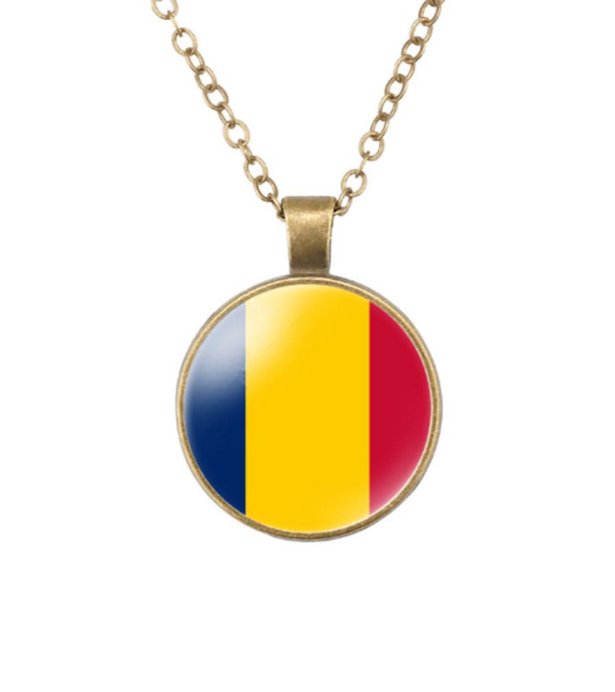 World Most Countries Flag Zinc Alloy Necklace Pendant Necklace for Men Women
