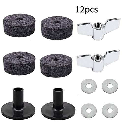 Drum Felt Set, 12 stks Cymbaal Vervanging Accessoires Felt Pads Base Dish Nuts voor Drum Set Onderdelen - Image 5