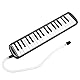 Melodica mit 37 Tasten, Blasmusikinstrument aus Edelstahl, Geeignet für Anfänger Zum Üben (Schwarz)
