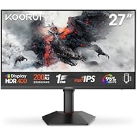 KOORUI Monitor Gaming 27 Pulgadas, 200Hz, Fast IPS, 1ms, Altura