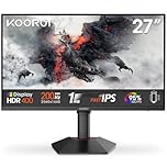 KOORUI G2722P 27 Inch Gaming Monitor,200Hz, Fast IPS, QHD 1440P, 1ms, Adaptive Sync, Lifting Adjustable, VESA Mountable, HDMI/DP, Low Blue Light, 99% SRGB