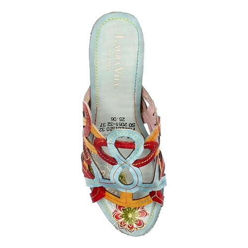 Mules en cuir Laura Vita Framboiseo 32 la quintessence du design féminin