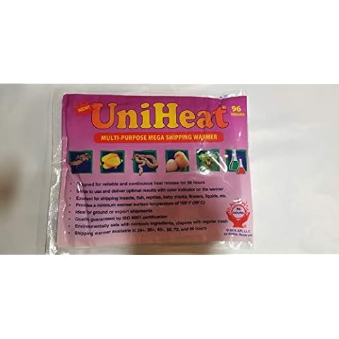 UNIHEAT: 3 Pack 96 Hour Multi Purpose Shipping Warmer. Easy to use, Reliable, and Safe with Steady Heat Release for Transporting Plants and Animals Cover