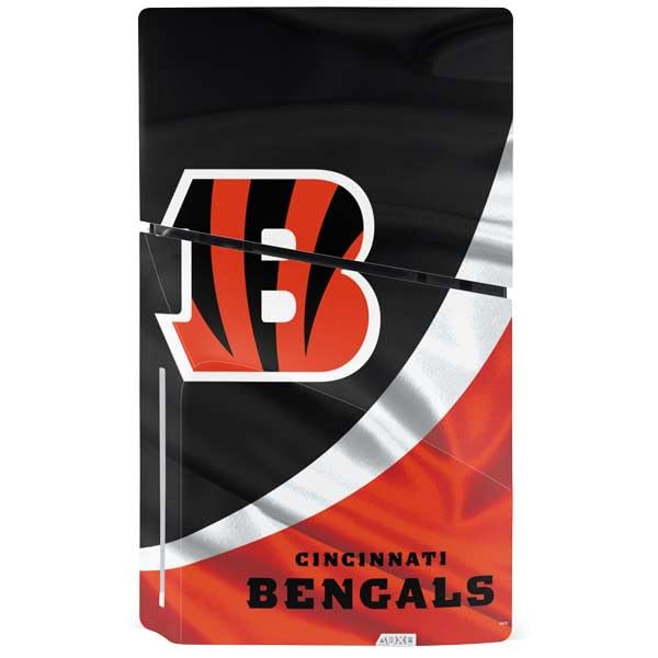 Skinit Decal Gaming Skin Compatible with PS5 Slim Disk Console - Officially Licensed NFL Cincinnati Bengals Design