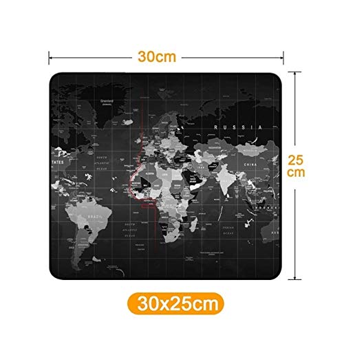Preisvergleich Produktbild FFDDZJJ Gaming Mouse Pad Alte Weltkarte Computer Mousepad Rutschfeste Naturkautschuk Anime Mauspad Gamer Matte 30x25mm heiseditu30x25
