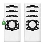 8-Pack KFI 487 Vacuum Cleaner Bags for Kärcher WD4/WD5/WD6/WD5P/WD6P/MV4/MV5/MV6 - Fleece Filter Dust Bags (2.863-006.0 Compatible)