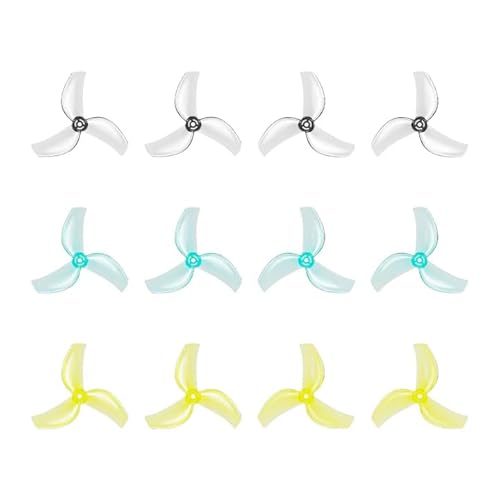 BETAFPV 12pcs Gemfan 1611 40mm 3-Blade Propellers with 1.5mm Shaft Hole, Strength Lightweight for 1102,0802SE Brushless Motors, for 2S FPV Racing Freestyle Drone like Pavo Femto Brushless Quadcopter