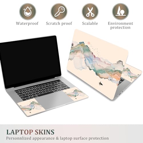 Image of Laptop Notebook Skin Sticker Cover Decal, 12 13 13.3 14 15 15.4 15.6 inch Laptop Vinyl Skin Sticker Cover Art Protector Decal Universal, Ink Mountain