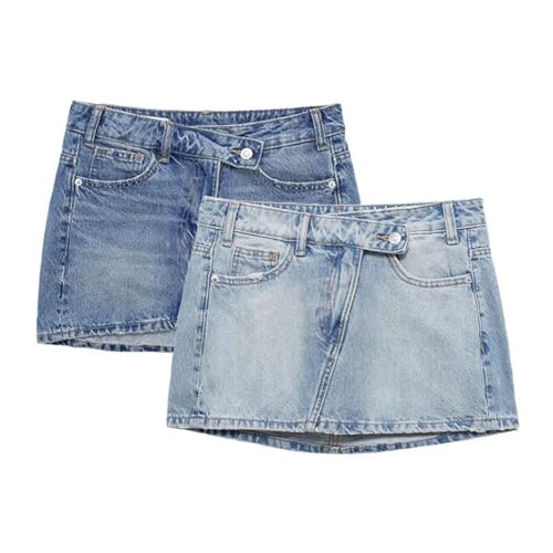 Women’S Mini Skirts Denim Style Casual Chic Classic Pocket Denim Skirt Suitable for Daily Wear2