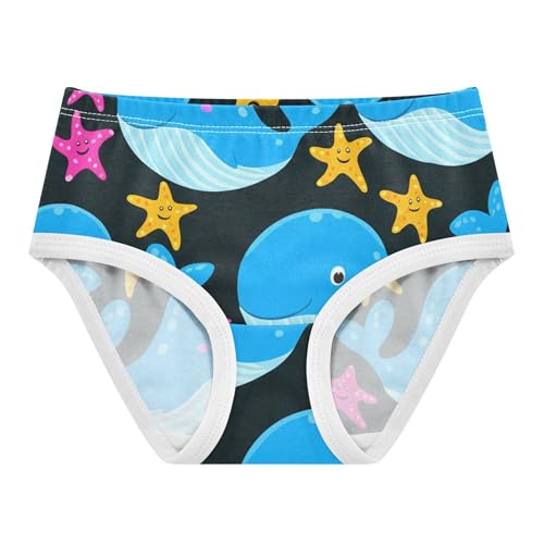 Girls Underwear Toddlers 2t Cotton Panties for Girl Animal Underpants Briefs Cute Blue Whales Polka Dots