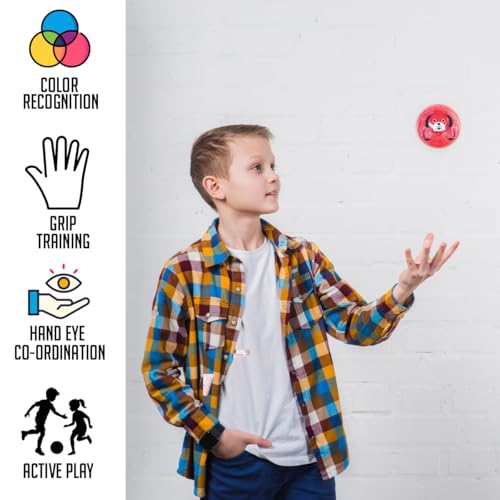 Image of Amazon Brand - Jam & Honey Diamond Balls Pack of 6 for Kids 12 Months+ | Best for Indoor & Outdoor Play | Lightning Baby Ball Glow in The Dark Toy | Assorted | General Recreation