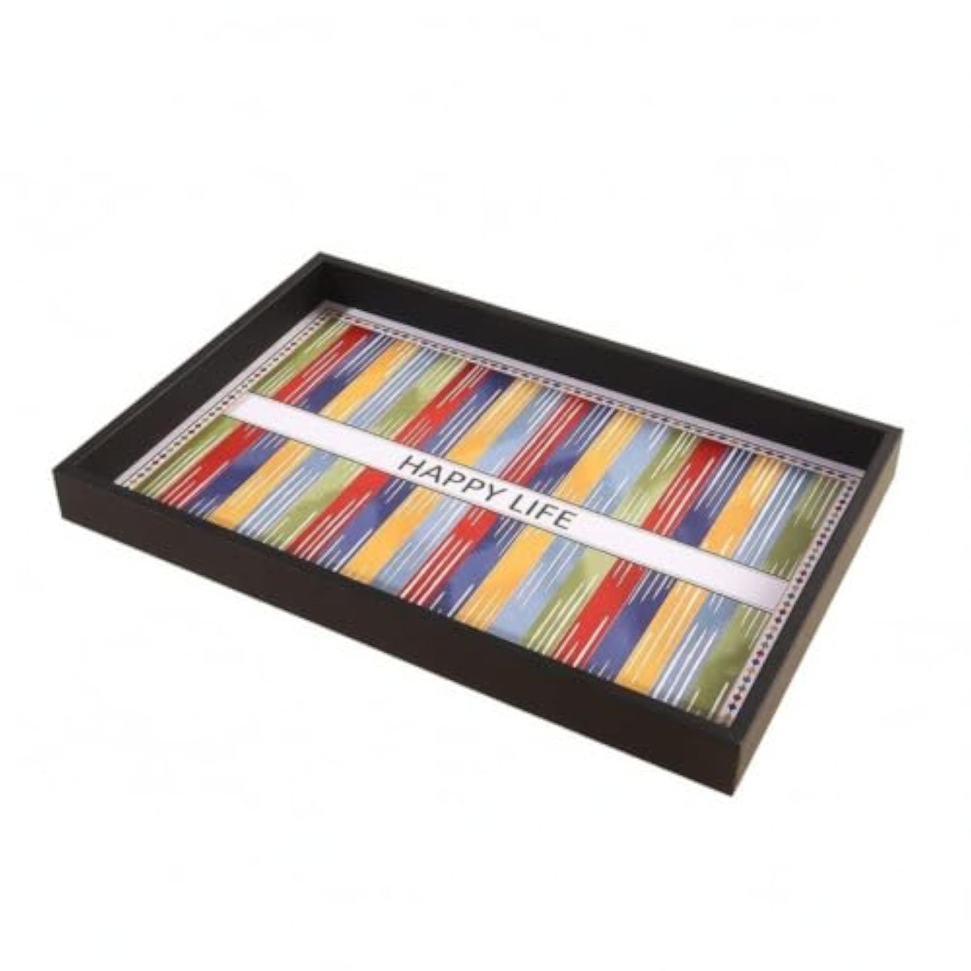 Versatile Rectangular Desktop Tray, Colorful Printed Storage