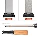 SHARPAL 127N Dual-Grit Diamond Sharpening Stone File Garden Tool Knife Sharpener with Leather Strop Coarse 325 / Extra Fine 1200 Grit for Lawn Mower Blade, Axe, Hatchet, Hedge Shears, Chisels, Drills